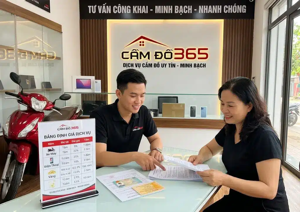 Dịch vụ cầm đồ uy tín, minh bạch tại Cầm Đồ 365