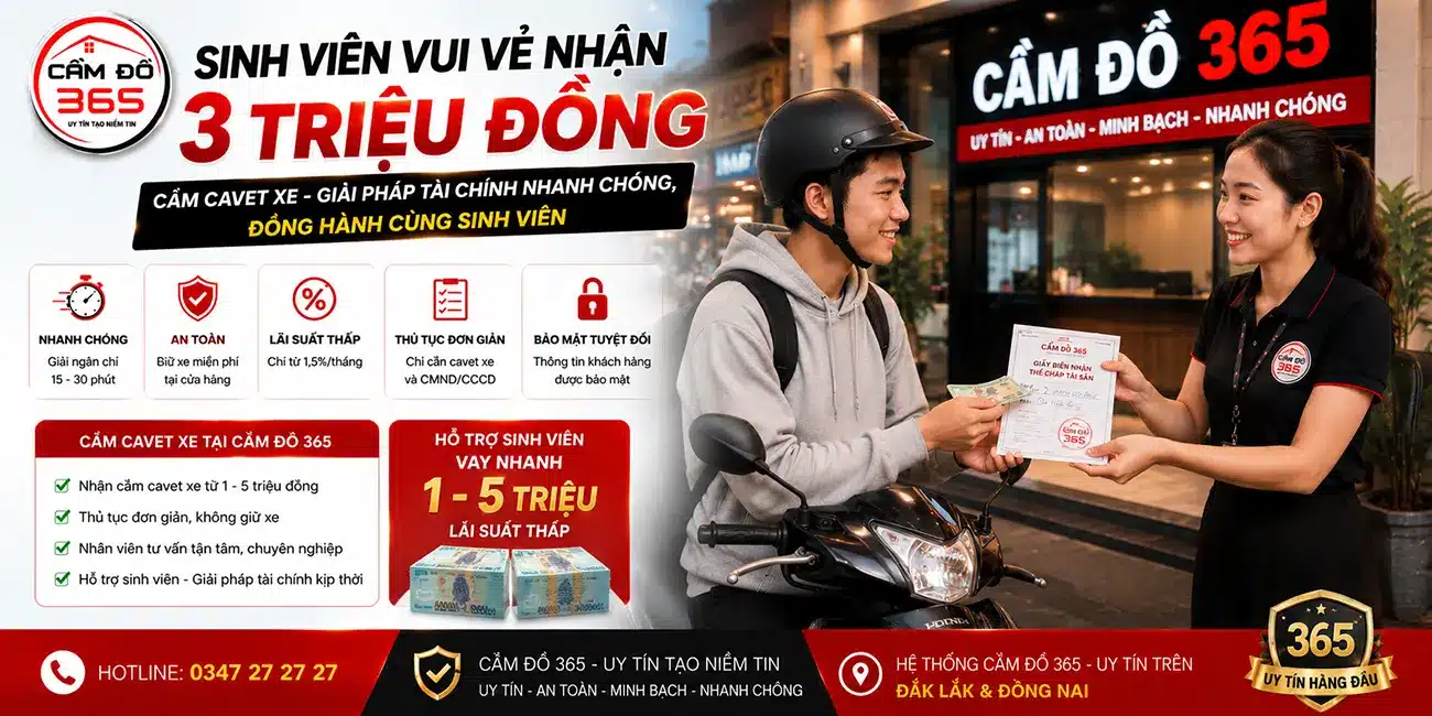 Nhan cam Cavet xe tu 1 5 trieu nhanh chong lai suat thap uy tin tai Cam Do 365