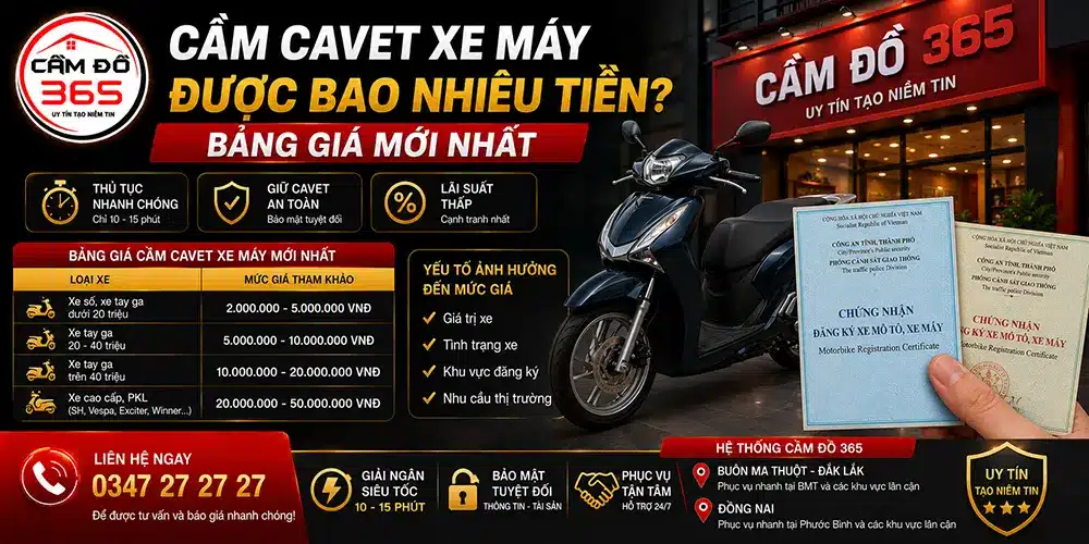cam cavet xe may duoc bao nhieu tien bang gia moi nhat